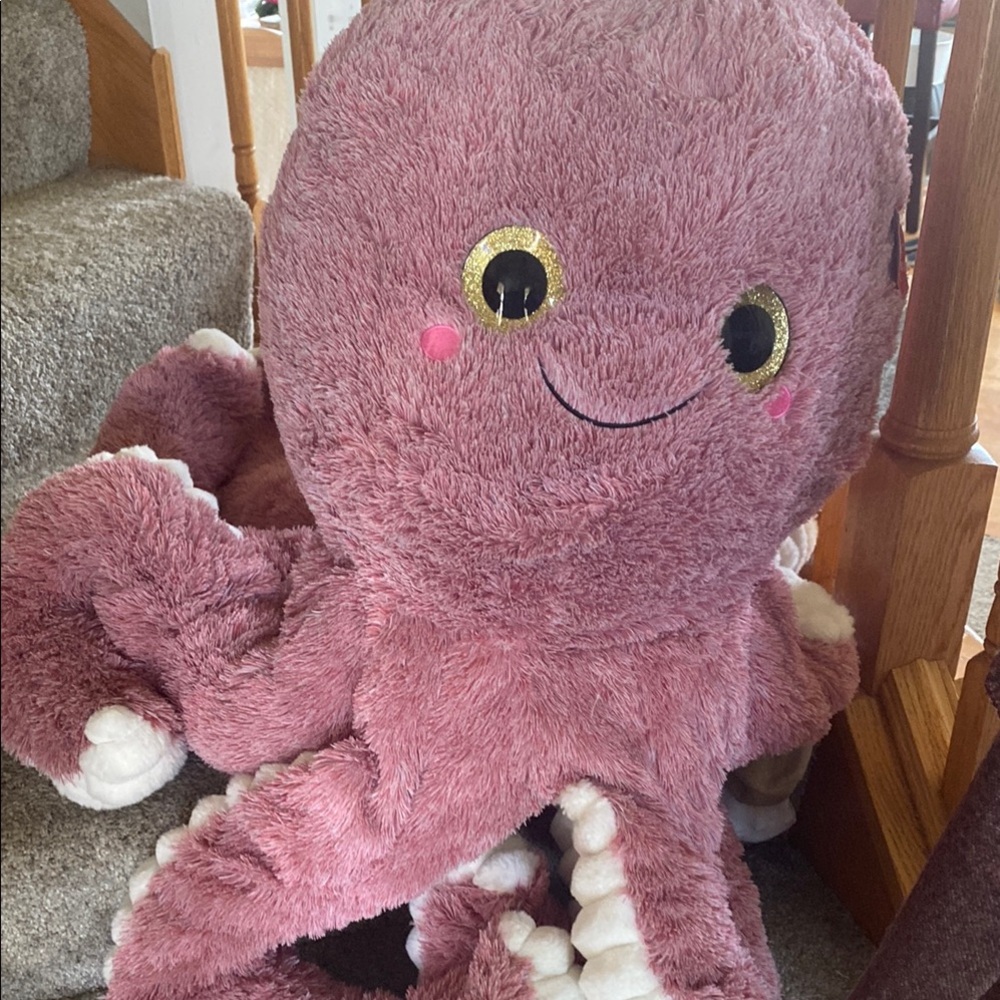 Plush Pink Octopus Toy